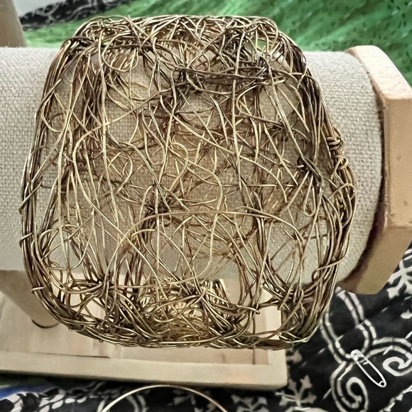 Woven Wire Brass Cuff – Because Your Wrist Deserves to Feel Like a Goddess - Picture 1 of 5